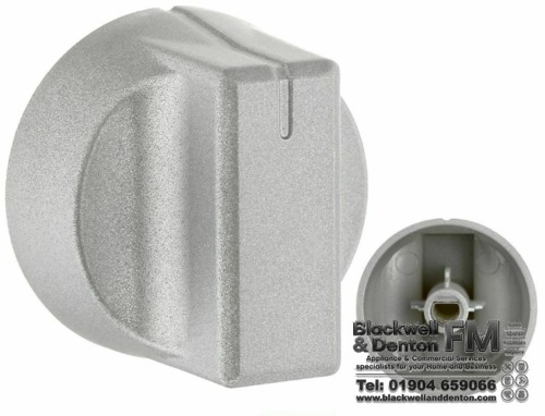 New World Oven Hob Silver Control Knob - Compatible - Part 083337502