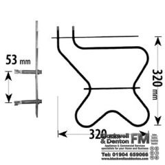 Nardi Cooker Lower Oven Element ELE2045