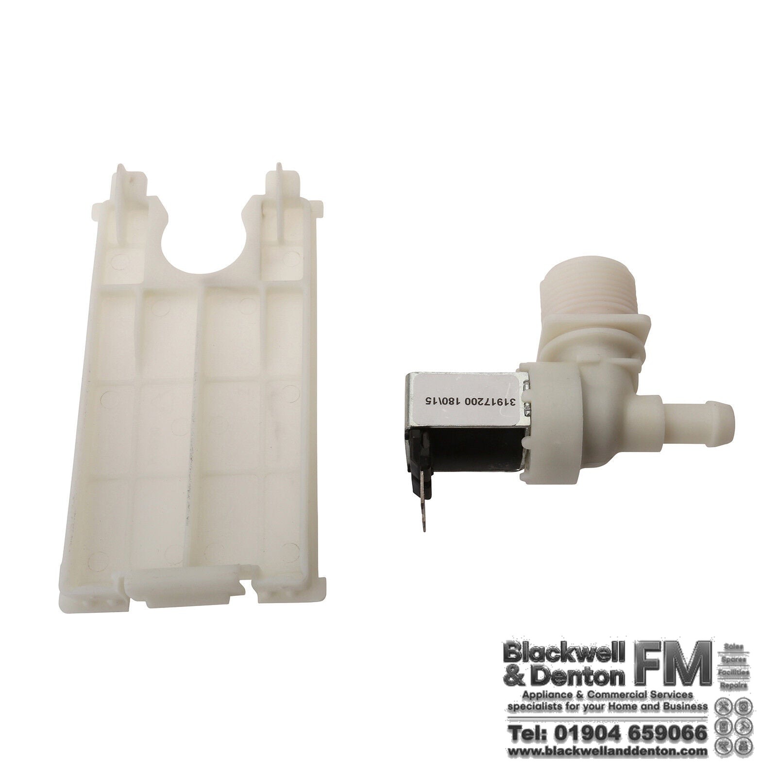 Genuine Bosch Cold Water Single Inlet Solenoid Valve : 90 Deg. With 12mm Bore Outlet 167025