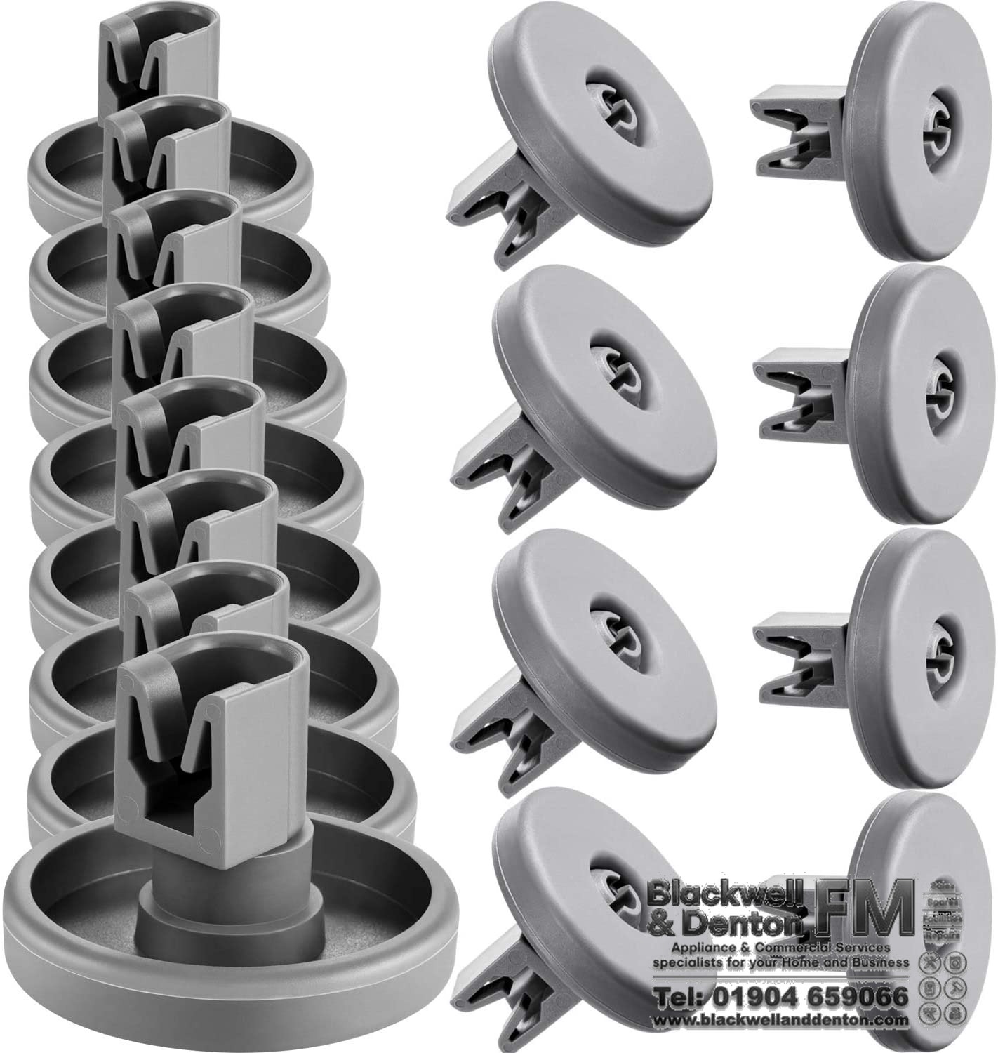 Dishwasher Basket Wheel Set for IKEA DW60 & RDW60 – 16 Wheels (Upper 25mm & Lower 40mm)