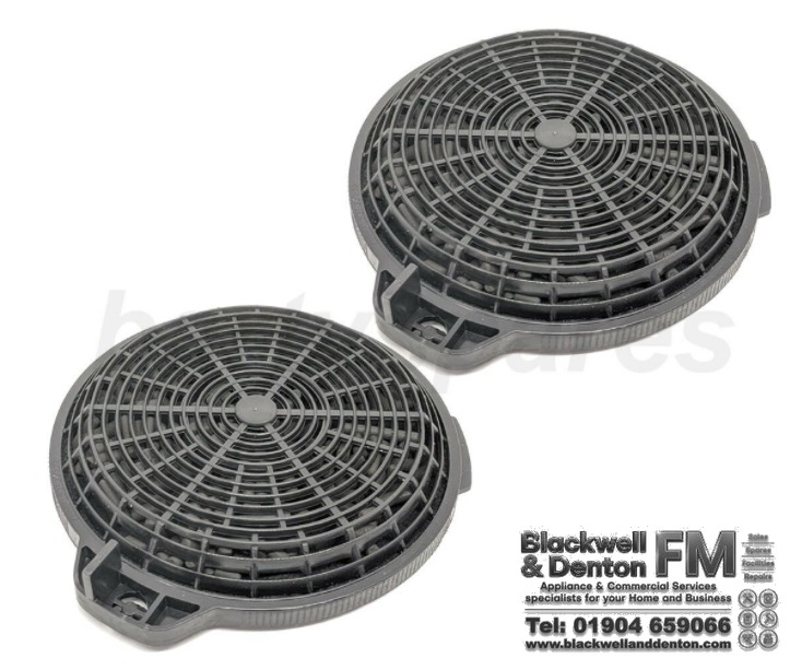 2x Compatible B&Q CARBFILT4 Cooker Hood Carbon Filters 5.1in