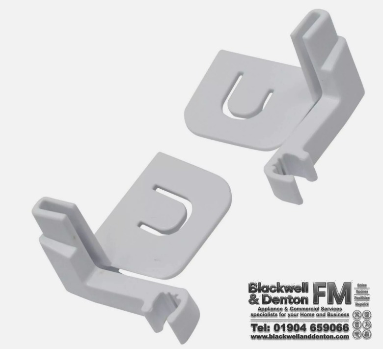 Genuine Bosch Built-in Freezer Door Hinge Clips White Pair | Part 00639091 | GIN31 GIN41 GIN81 Series