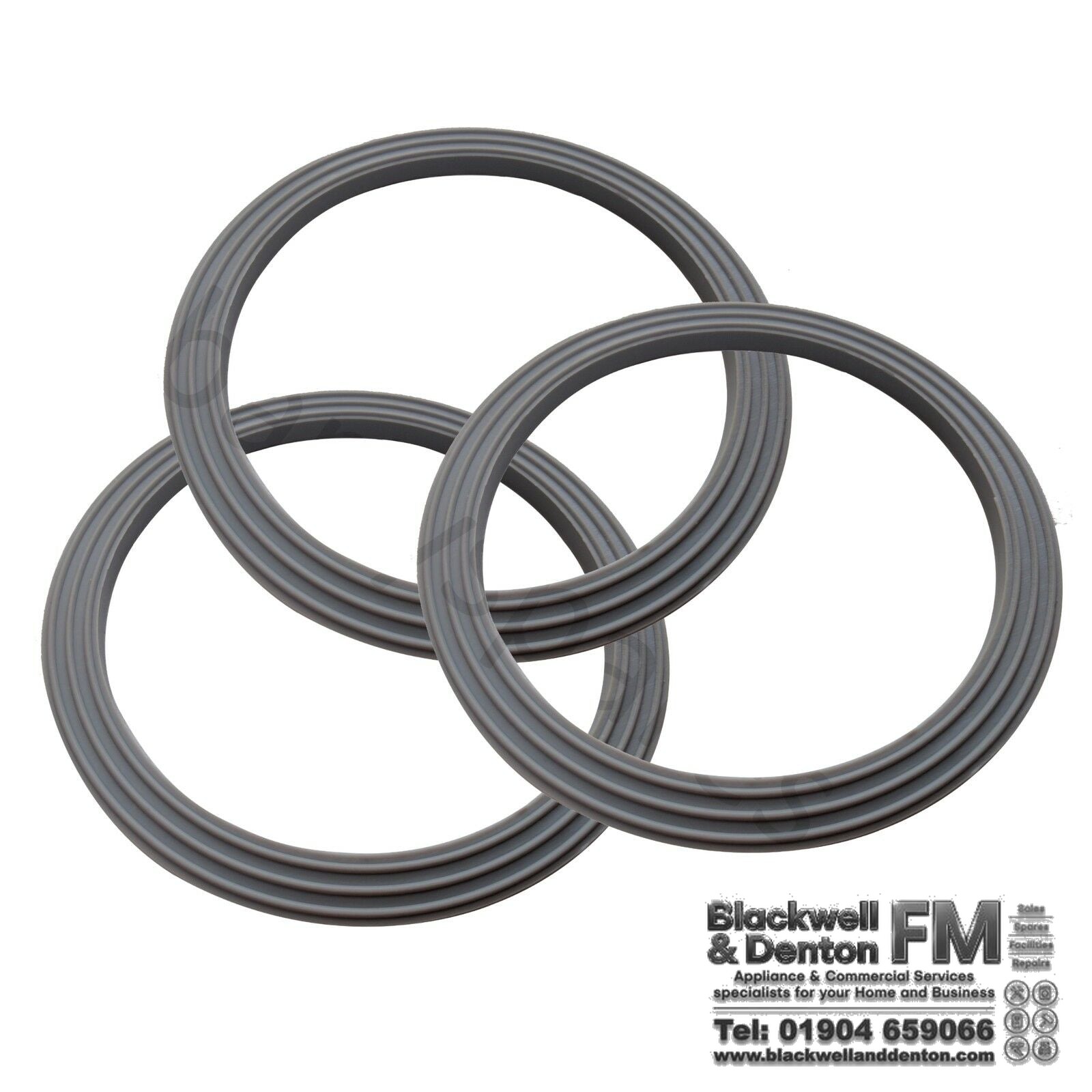 Kenwood Blender & Food Processor Base Sealing Gasket Pack of 3 - 80mm OD / 66mm ID - BL & FP Series