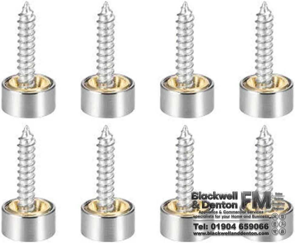 8Pcs 16mm, Stainless Steel Brushed Screws