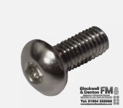 Genuine Rangemaster / AGA Oven Door Panel Socket Button Head Allen Screw M5 x 12 (Part 003479)
