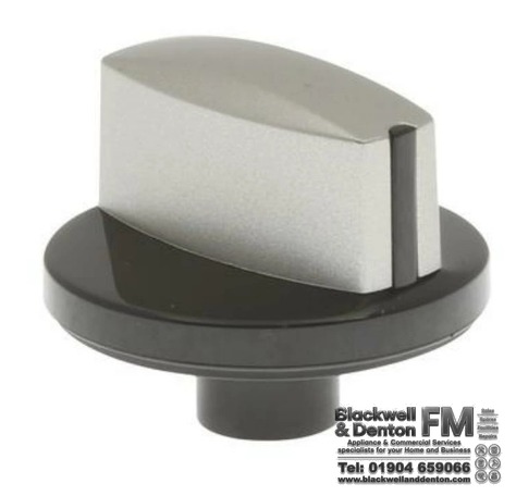 Genuine Bosch Neff Hob Burner Control Knob Black & Silver | Part 00622411 | T20 Series | Also Fits Siemens Gaggenau