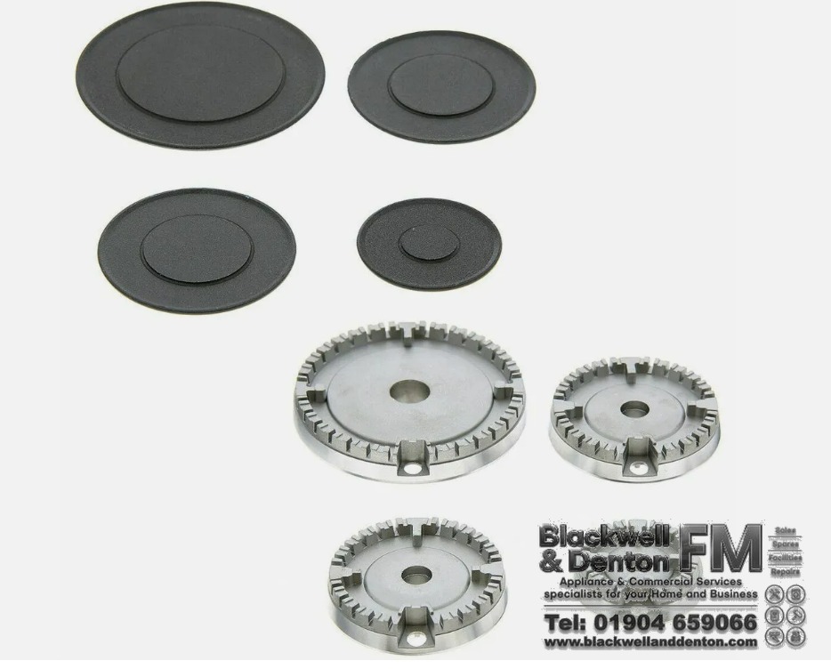 Gas Hob Burner Crown & Flame Cap Set for BELLING Cookers All Sizes 55 - 100mm