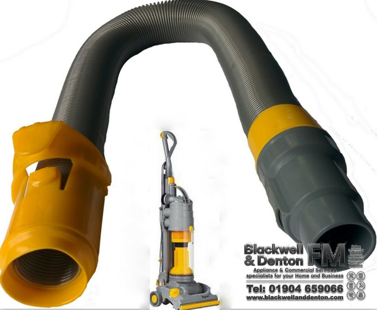 Compatible Dyson DC04 Replacement Stretch Hose Grey/Yellow