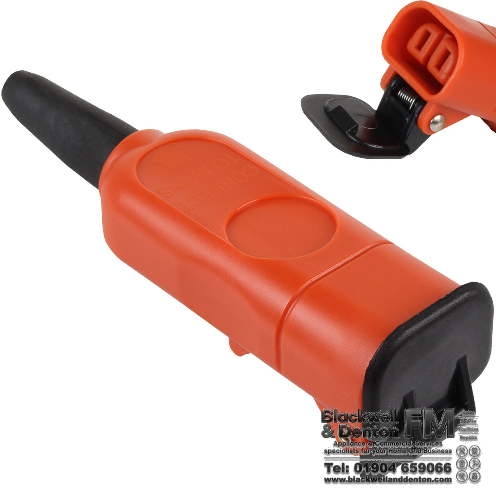 Lawn Mower Mains Lead Cable Connector Plug for Flymo Lawnmowers Replaces FLY022