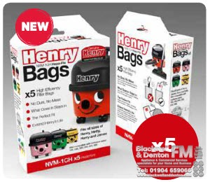 Numatic Henry Hetty NVM-1CH 3 Layer Hepaflo Filter Dust Bag (Pack OF 5) (NUM907076)