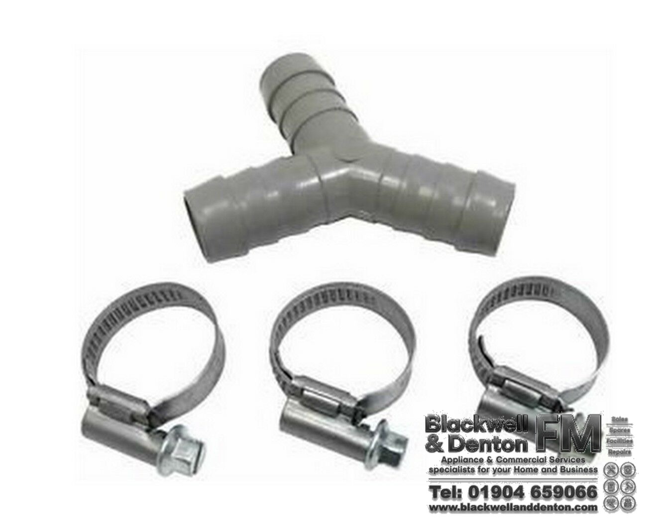 Drain Hose Y-Piece Joiner & Connector Kit – 17mm Universal | Washing Machine & Dishwasher