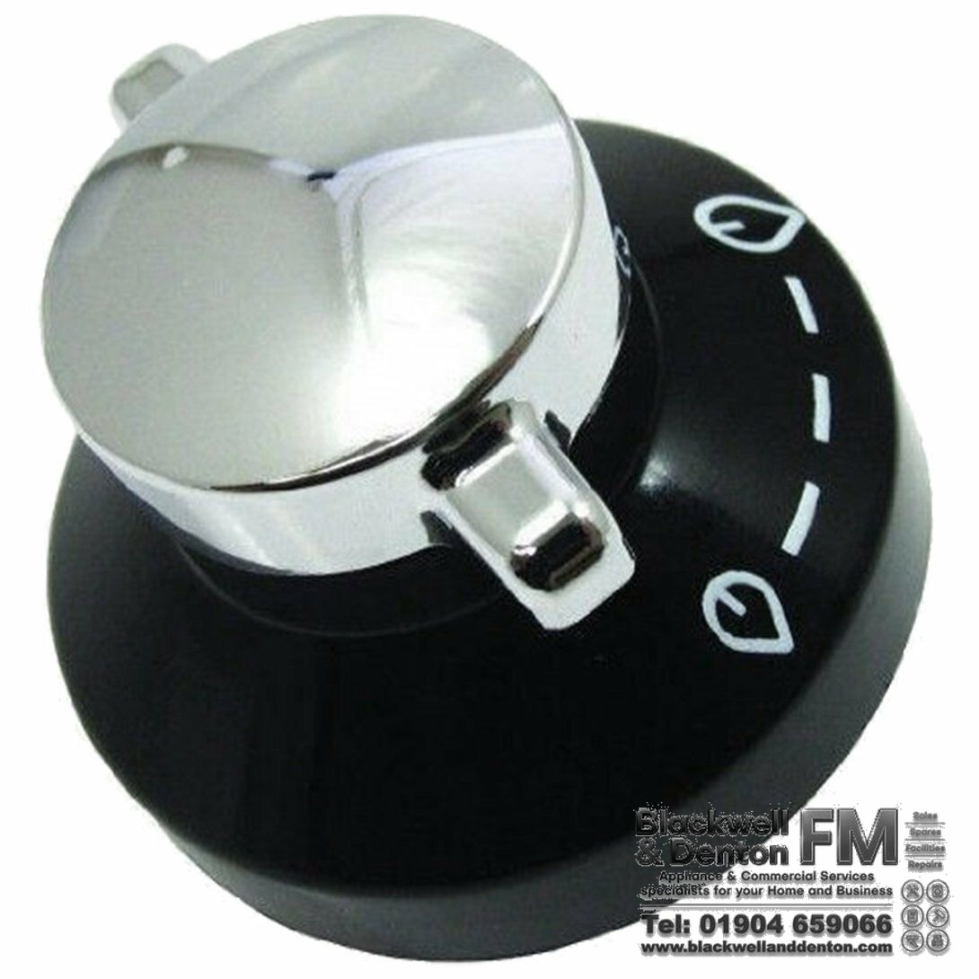 STOVES / NEW WORLD Gas Oven Flame Control Knob Hob Cooker Switch Silver Black