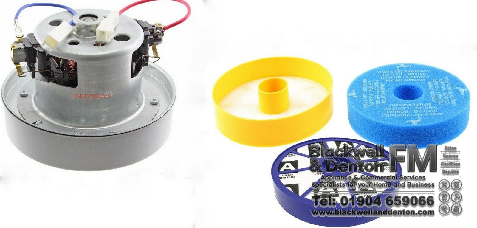Compatible Dyson DC05 DC08 DC11 DC19 DC20 Motor and HEPA Filter Kit 240V 1600W