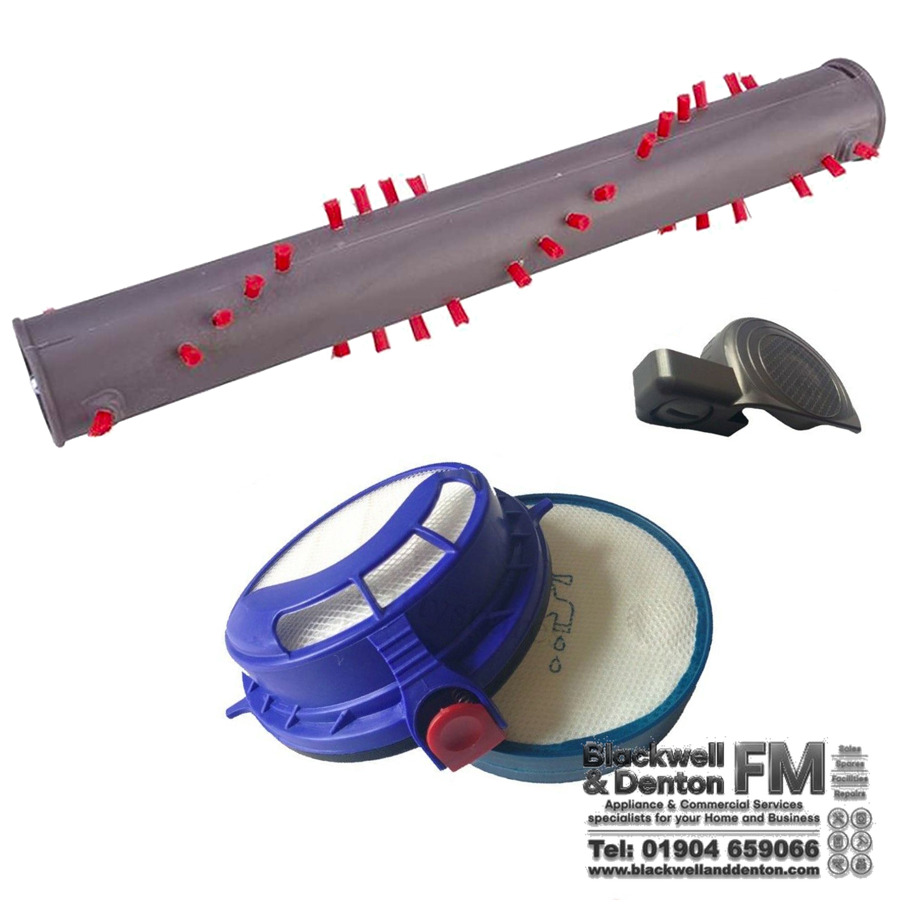 Compatible Dyson DC25 Service Kit | Brush Bar + End Cap + HEPA Post Motor Filter + Pre Motor Filter | DC25 DC25i