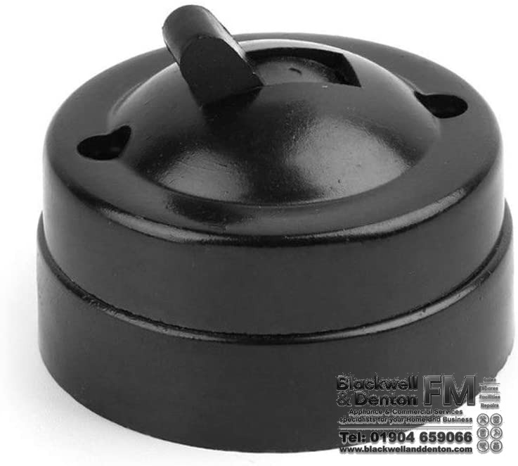 Retro Single Control Switch, Old-fashioned Flat Toggle Switch Mounted Wall Light Switch for Home Office Hotel(black)