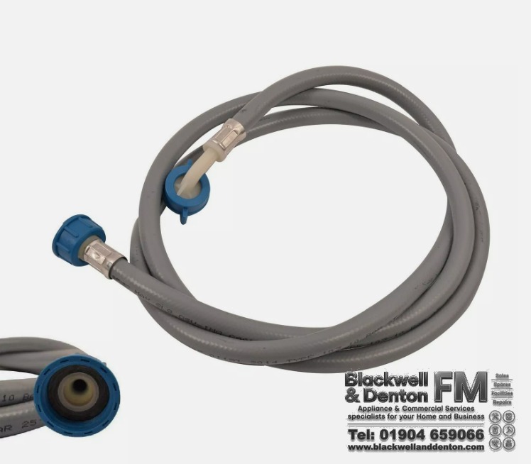 Genuine Hotpoint, Indesit, Creda, Ariston,Whirlpool Washing Machine Dishwasher Cold Blue Fill Hose 2m C00112667