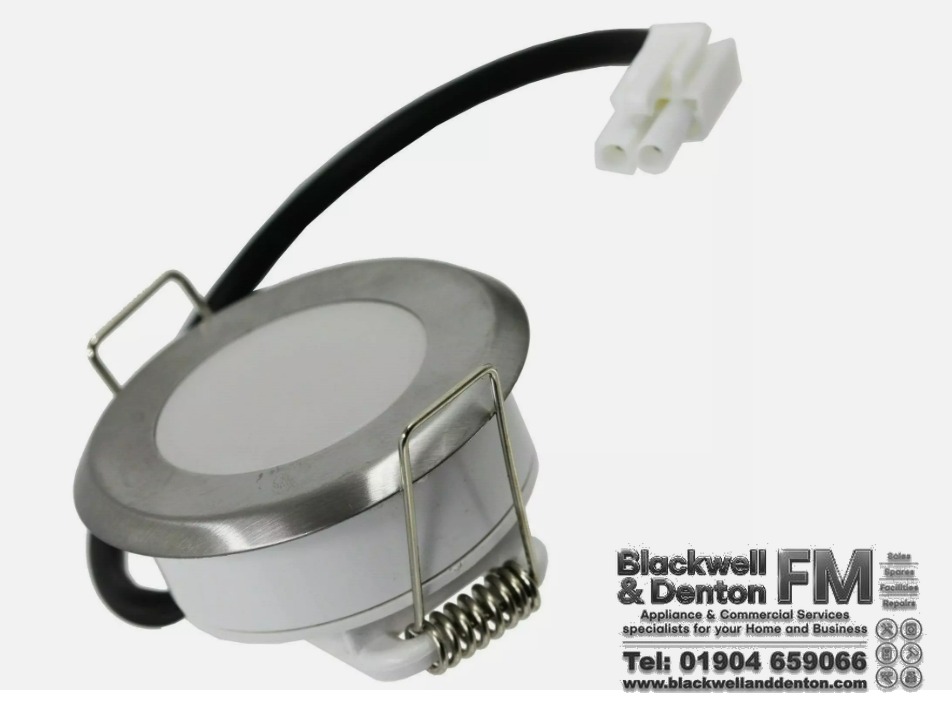 UNIVERSAL Cooker Hood LED Light Vent Extractor Lamp Round Silver 54.5mm 1.6W AC