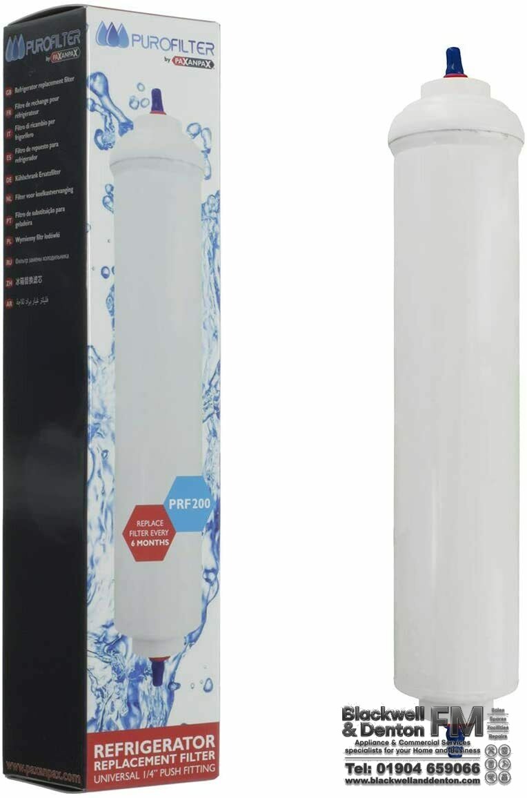 External In-Line Water Filter for American Fridge Freezer with Ice & Water Dispenser - 1/4" Universal Fit