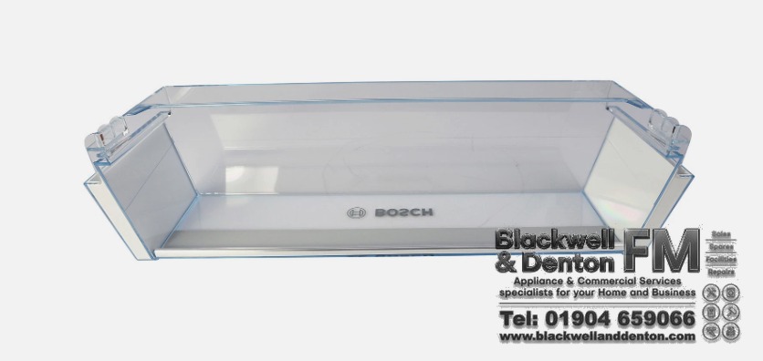 Genuine Bosch Fridge Freezer Door Bottle Holder Tray Shelf – 430x115x85mm (Part 00743239)