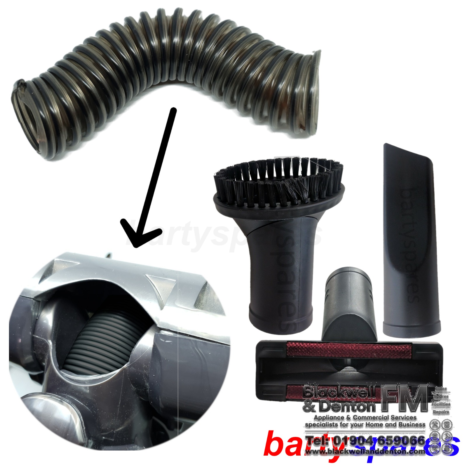 Lower Duct Split Repair Hose & Tool Kit for SHARK NV680 Vacuum Cleaner hoover