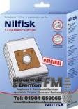VACUUM CLEANER COLLECTION BAG NILFISK MICROFIBRE BAGS PACK OF 5