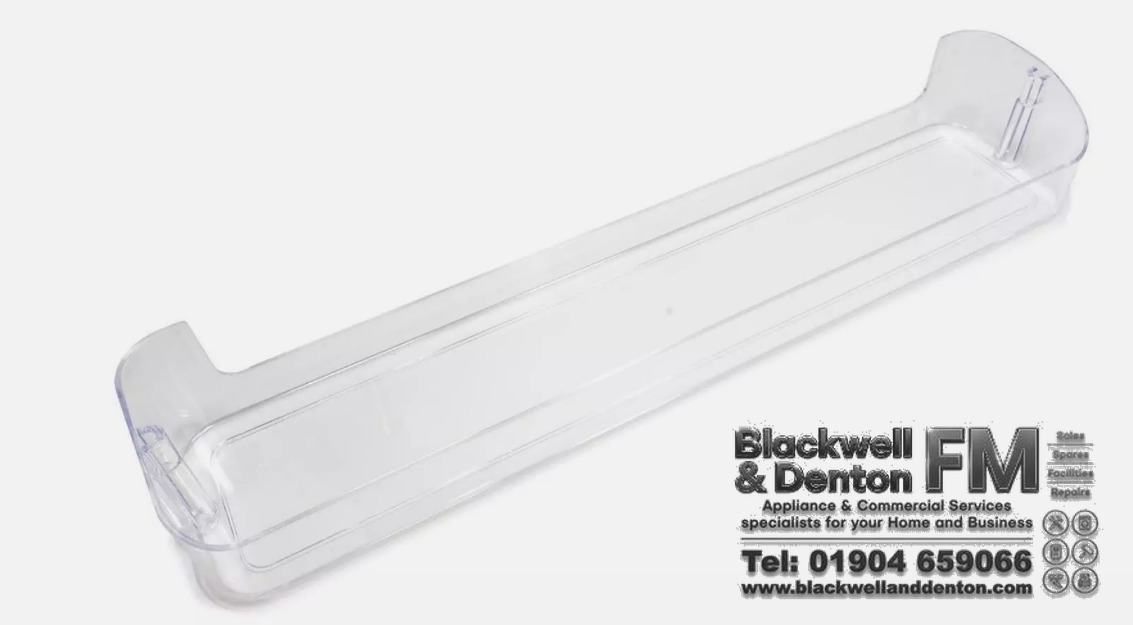 Genuine Smeg Fridge Freezer Door Bottle Holder Bar Shelf – Clear, 474mm (Part 543269)